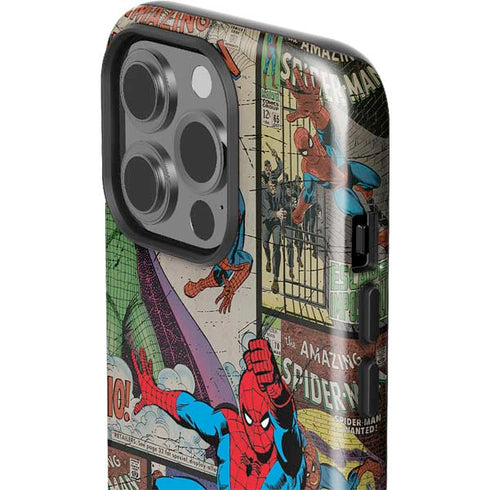 Marvel Classic Comics Amazing Spider-Man Collage iPhone 15 Pro Impact Case